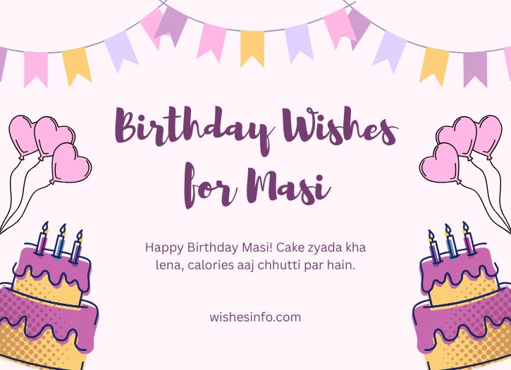 Short Funny Birthday Wishes for Masi