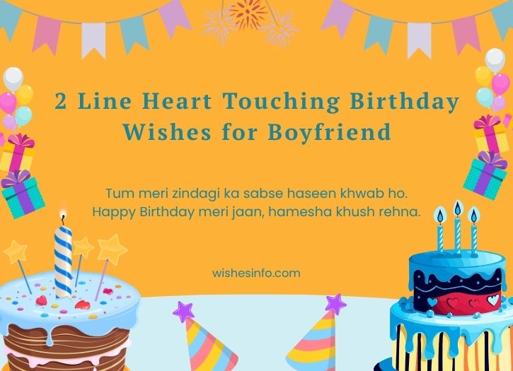 2 Line Heart Touching Birthday Wishes for Boyfriend