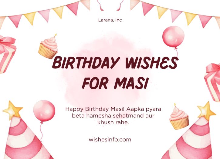 Baby Boy Birthday Wishes for Masi