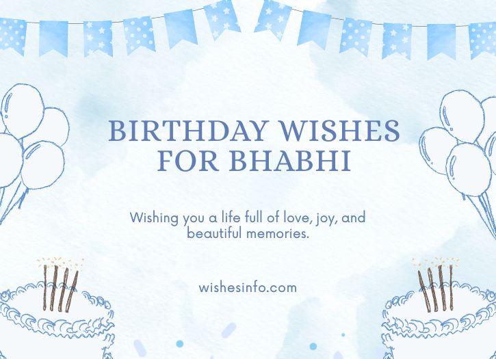 Birthday Wishes for Bhabhi in English