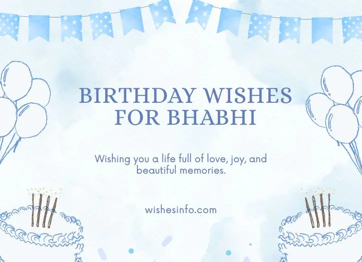 Birthday Wishes for Bhabhi in English