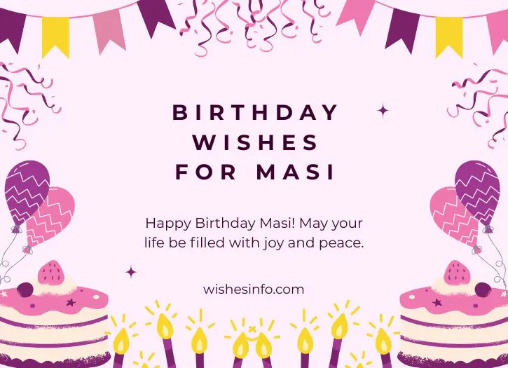 Birthday Wishes for Masi in English