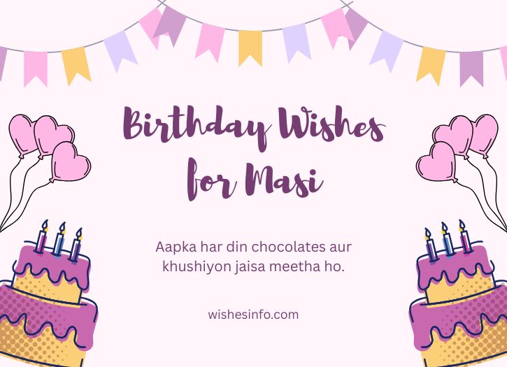 Cute Birthday Wishes for Masi